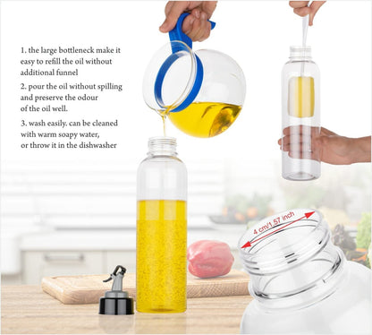 1-liter transparent plastic bottle for oil, easy to use anR&P MANAGEMENT SOLUTION.