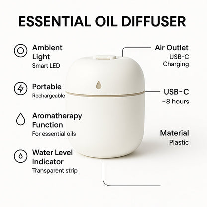 Humidifier, Household Plastic Aromatherapy Machine (220 ML / 1 Pc / Mix Color)