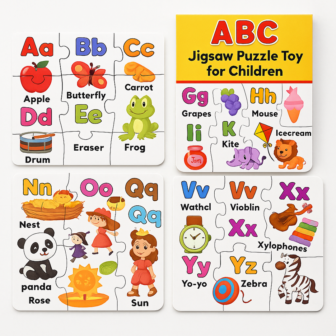 R&P MANAGEMENT SOLUTION Jigsaw Puzzle Toy for Children (4-Pcs Pack)